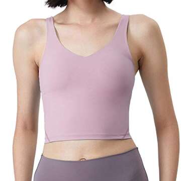 U-Back Yoga Sports Bras Padded Workout Tank Tops Gym Crop Tops Fitness Camisole Running Shirts for G...