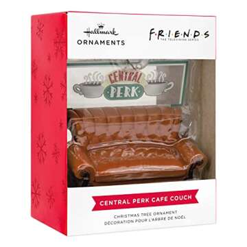 Hallmark Friends Central Perk Cafe Couch Christmas Ornament,Multi Color,0002HCM9510