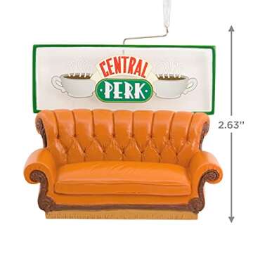Hallmark Friends Central Perk Cafe Couch Christmas Ornament,Multi Color,0002HCM9510