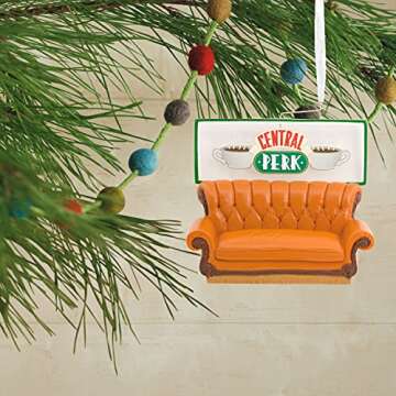 Hallmark Friends Central Perk Cafe Couch Christmas Ornament,Multi Color,0002HCM9510