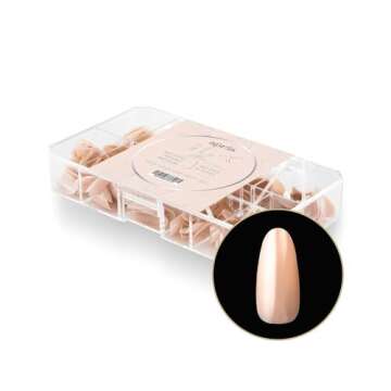 Apres Nail Neutrals Gel-X Mia Coffin Medium & Alex Natural Round Medium Box of Tips Bundle | Includes 300 Gel-X Tips | Premium Quality | 11 Sizes 00-9