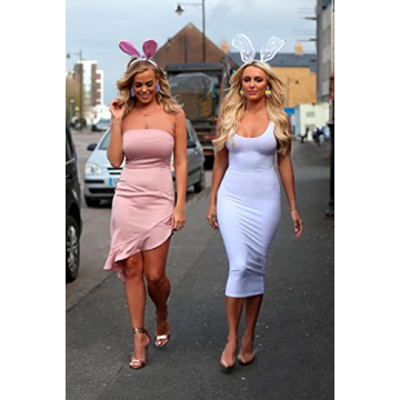 Easter Beaded Earrings for Women Boho Hypoallergenic Handmade Bunny Dangling Earrings Rainbow Egg Dangle Earrings Cute Pom Pom Pearl Beads Rabbit Easter Jewelry