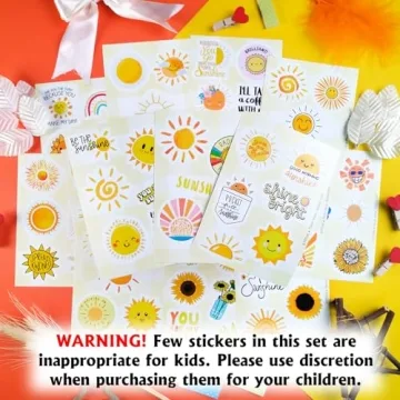 BulbaCraft 100Pcs Sunshine Stickers for Everyone