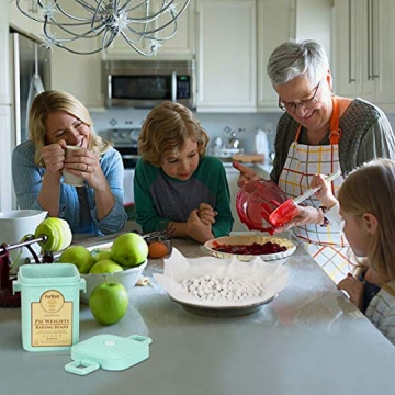 FurRain Ceramic Pie Weights Reusable Baking Beans for Perfect Pies