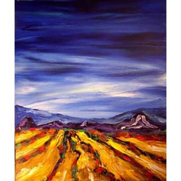 Modern Abstract Impressionist Art Deco - Oil Painting on Canvas- Signed with Certificate of Authenti...