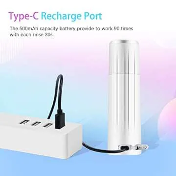 Portable Bidet - LLest Electric Rechargeable Mini Handheld Travel Bidet Sprayer with Travel Bag and USB Cable for Personal Hygiene Cleaning | Women and Men | Baby & Postpartum Essentials(Grey)