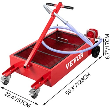 VEVOR Oil Drain Pan 18 Gallon Low Profile with Pump