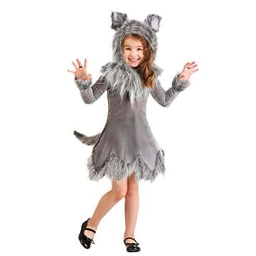 Fun Costumes Toddler Girls Wolf Costume Grey Wolf Dress- 2T