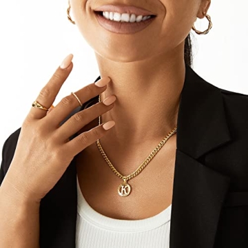 Elegant KissYan Gold Initial Necklace for Personal Charm