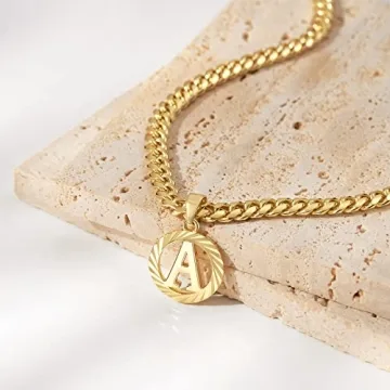 Elegant KissYan Gold Initial Necklace for Personal Charm