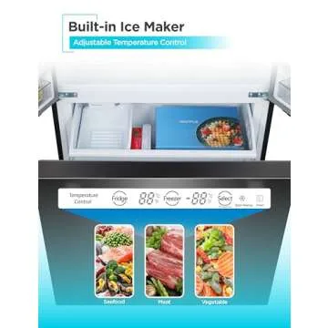 BLACK+DECKER French Door Refrigerator 16 Cu. Ft. with Ice Maker