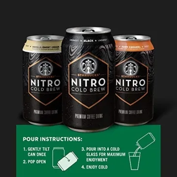 Starbucks Nitro Cold Brew Coffee, 9.6 oz Cans, 8 Pack