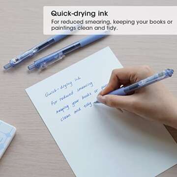 WRITECH Retractable Gel Ink Pens: 0.7mm Medium Point Red-Ink Color Pen for Journaling Smooth Writing Fine Tip Quick-dry Ink No Bleed Set 10ct