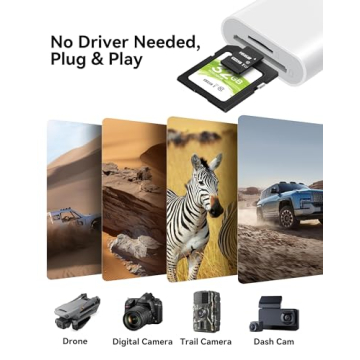 Fubiaofei Dual SD Card Reader for iPhone USB-C Fast Transfers