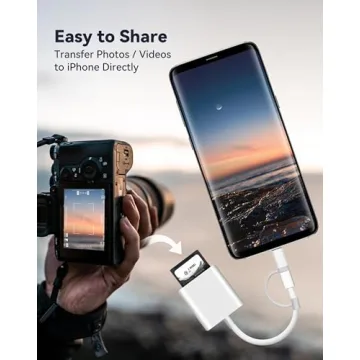 Fubiaofei Dual SD Card Reader for iPhone USB-C Fast Transfers