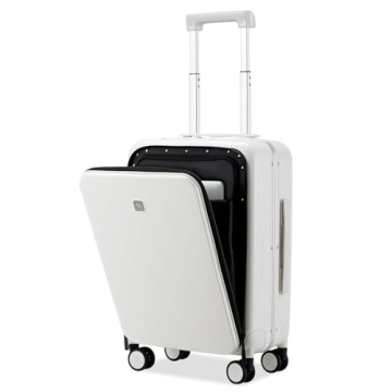 Hanke Grace Hard Shell Suitcases with Wheels,20 Inch Carry On Luggage Airline Approved with Aluminum...