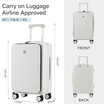 Hanke Grace 20 Inch Hard Shell Carry-On Luggage
