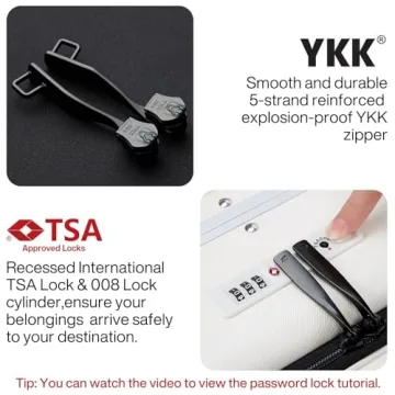 Hanke Grace 20 Inch Hard Shell Carry-On Luggage