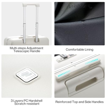 Hanke Grace 20 Inch Hard Shell Carry-On Luggage