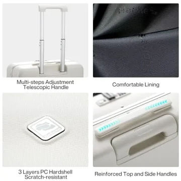 Hanke Grace 20 Inch Hard Shell Carry-On Luggage