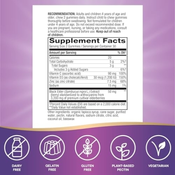 Sambucus Elderberry Immune Gummies for Kids & Adults