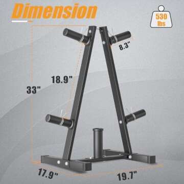 Weight Plate Rack, Bongkim Weight Tree and Weight Rack for Plates, Weight Holder for 2 inch Olympic ...