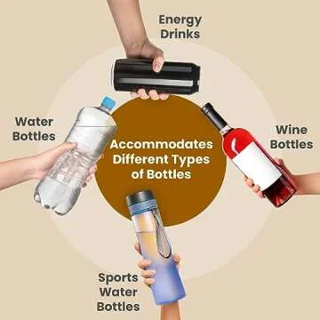 ELTOW Stackable Water Bottle Organizer for Cabinet, Tumbler Organizer for Kitchen Cabinets, Countertops, Pantry Shelf, Cupboards, Wine Holder for Refrigerator - 4 Pack, Holds 3 Bottles Each