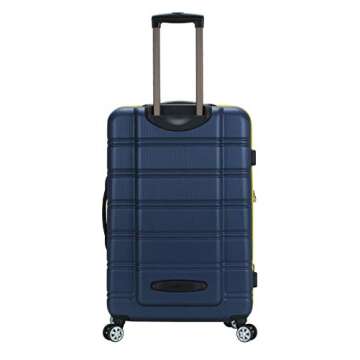 Rockland Unisex Adults Melbourne Hardside Expandable Spinner Wheel Luggage, Navy, 2-Piece Set (20/28)