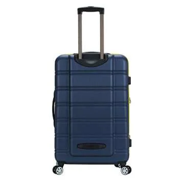 Rockland Unisex Adults Melbourne Hardside Expandable Spinner Wheel Luggage, Navy, 2-Piece Set (20/28)
