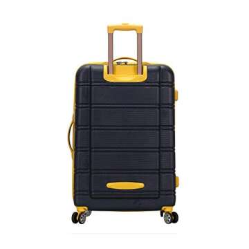 Rockland Unisex Adults Melbourne Hardside Expandable Spinner Wheel Luggage, Navy, 2-Piece Set (20/28)