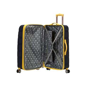 Rockland Unisex Adults Melbourne Hardside Expandable Spinner Wheel Luggage, Navy, 2-Piece Set (20/28)