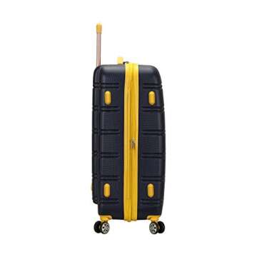 Rockland Unisex Adults Melbourne Hardside Expandable Spinner Wheel Luggage, Navy, 2-Piece Set (20/28)