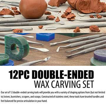 Versatile 12-Piece Wax Carvers Set for Artists and Crafters