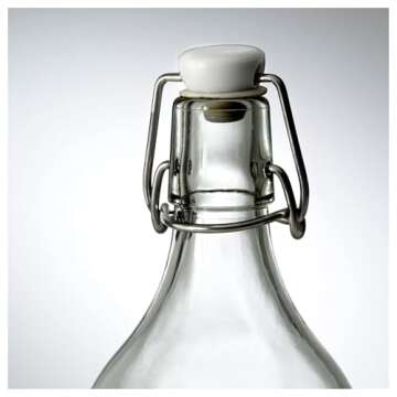 IKEA Korken Bottle With Stopper, Clear Glass