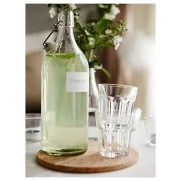 IKEA Korken Bottle With Stopper, Clear Glass