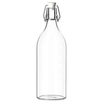 IKEA Korken Bottle With Stopper, Clear Glass