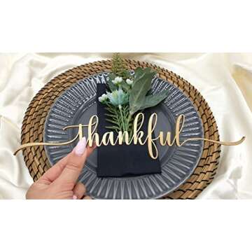 Thankful Place Cards - Custom Thanksgiving Decorations for Your Table