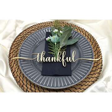 Thankful Place Cards for Elegant Thanksgiving Gatherings