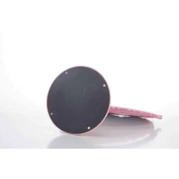 JDPEYI-Pink Heart Shaped Mirror - Coquette Room Decor for Desk & Vanity -Double-Sided Rotatable Cute Magnifying Mirror with Stand