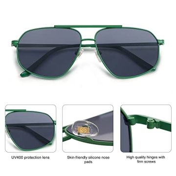 SOJOS Retro Aviator Sunglasses UV400 Protection Vintage Style