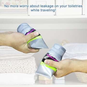 8 Pack Silicone Bottle Covers for Travel, Cruise Must Haves, Travel Essentials for Women Men, Travel Size Toiletries, Cruise Ship Essentials, Travel Accessories Luggage, Elastic Sleeves Leak Proofing