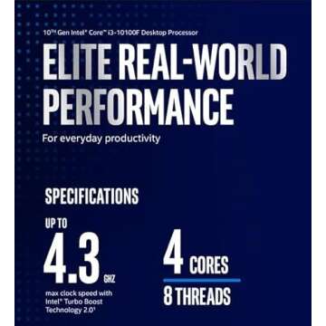 Intel CPU BX8070110100F Core i3-10100F / 3.6GHz / 6MB LGA1200 4C / 8T