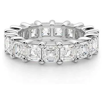 Savlano Eternity Ring - 18K White Gold Plated Design