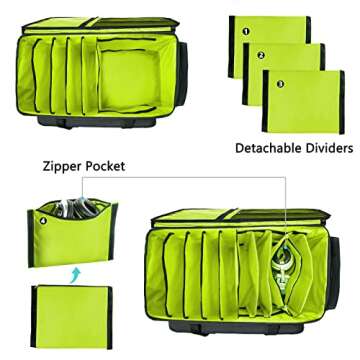 MYBAGZING Dj Cable Bag-24 Large Dj Cable File Bag-Dj Cabel Organizer Case-Travel Gig Bag-DJ Gear Bag...