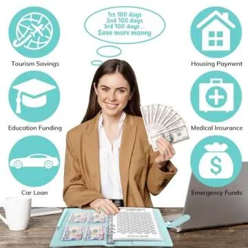 Zuozee Money Saving Challenge Binder for Budgeting Fun