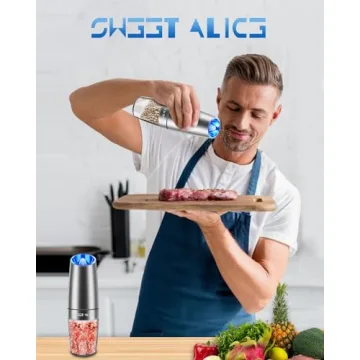 Electric Pepper and Salt Grinder Set for Easy Seasoning