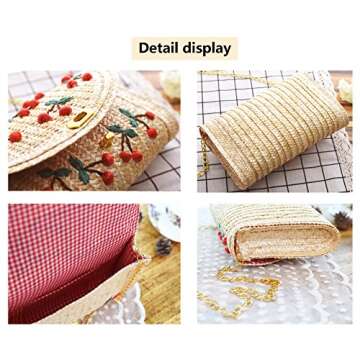 Stylish Beach-Inspired Straw Crossbody Bag for Women