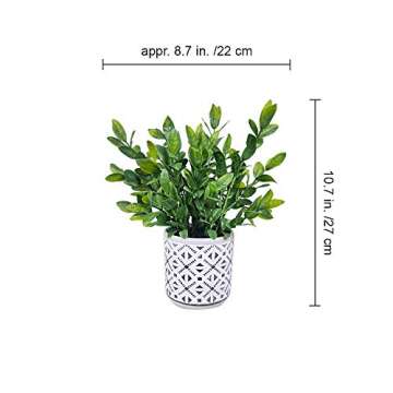 Winlyn Set of 2 Artificial Potted Plants - Eucalyptus & Grass in Modern Pots