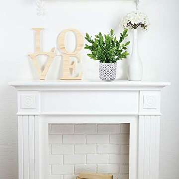 Winlyn Set of 2 Faux Potted Eucalyptus Plants in Pots