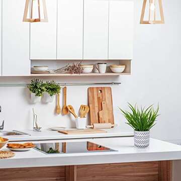 Winlyn Set of 2 Faux Potted Eucalyptus Plants in Pots